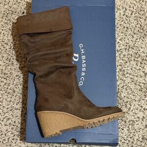 G.H. Bass & Co. Women's Brown Wedge Boots